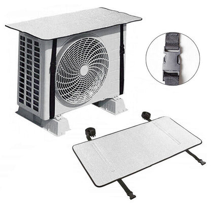 AC Outdoor Unit Aluminium Protector Cover with Straps – Waterproof Sun & Rain Shield