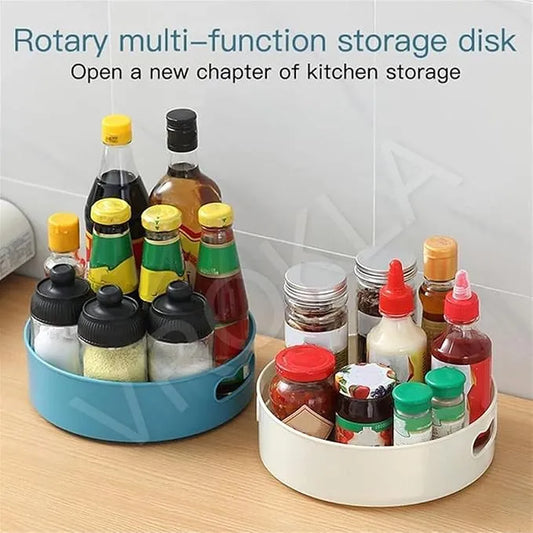 360° Rotating Lazy Susan Organizer – Kitchen & Bathroom Storage Turntable