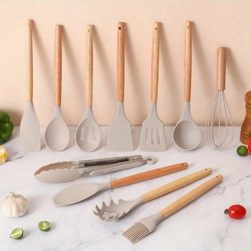 12 Piece Silicone Kitchen Utensils Set – Heat Resistant Cooking Tools