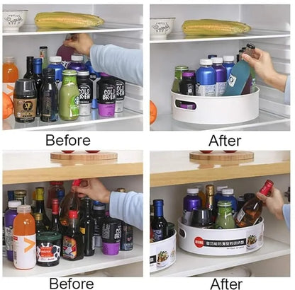360° Rotating Lazy Susan Organizer – Kitchen & Bathroom Storage Turntable
